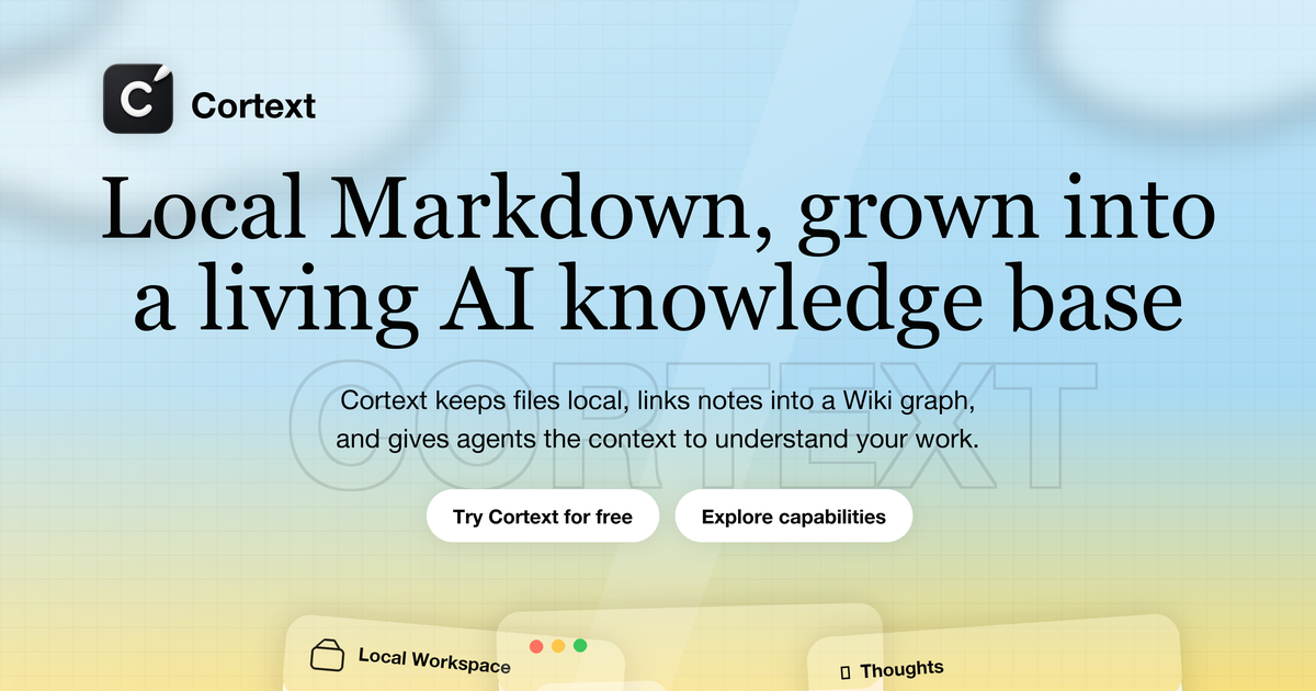 Cortext - 面向本地 Markdown 工作区的 AI